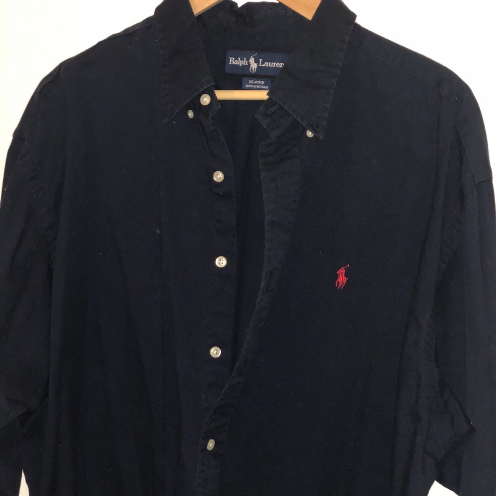 Ralph Lauren classic navy blue button down